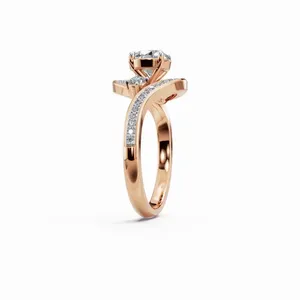 Bague de créateur The Eternal Gaze en or rose 18 carats avec 39 pierres de diamant pour l'exportation en gros - Product Image 5