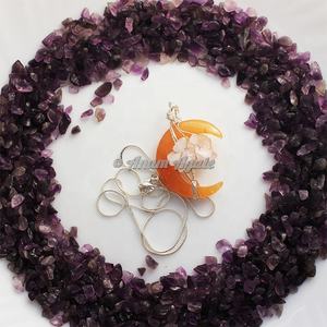 Precio al por mayor de fábrica, colgantes de envoltura de alambre de piedras preciosas planas de amatista de alta calidad en línea | Compre la piedra preciosa plana de amatista mejor calificada Wi - Product Image 6