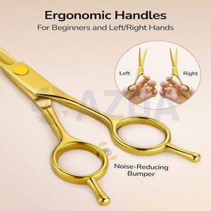 Ciseaux professionnels en acier inoxydable de 6,5 pouces pour la coupe de cheveux, avec étui de rangement en cuir PU, pour salon et barbier - Product Image 3