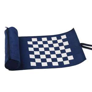 Jeu de backgammon en cuir, pliable, portable, fait main, professionnel, personnalisé, avec plateau bleu, couleur personnalisable - Product Image 6