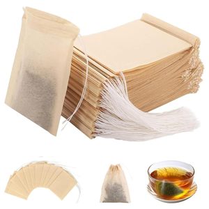 Paper <b>Tea</b> Strainers 100pcs with Drawstring for Loose Leaf <b>Tea</b> <b>Infusers</b> Reusable <b>Tea</b> Bags - Product Image 1