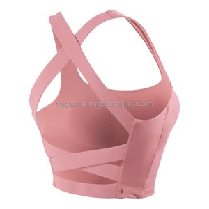 Wholesale Custom Logo Children Seamless Reversible Adjustable Workout Yoga <b>Bra</b> Gym Fitness Sports Crop <b>Open</b> Back Thin Strap - Product Image 1
