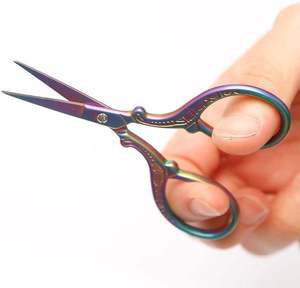 Stainless Steel Blade Sewing Scissors for Embroidery with Leather Sheath - Product Image 2