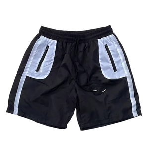 High Quality Street Wear Zipper Windbreaker <b>Shorts</b> <b>Sets</b> Slim Fit Sportswear Men 2 Piece Windbreaker <b>Shorts</b> <b>Set</b> In Solid Color - Product Image 6