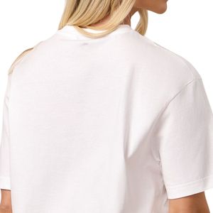 Camiseta Blanca de Corte Regular para Mujer, Algodón Premium, Cuello Redondo, Uso Diario Informal, Tacto Suave, Prenda de Moda - Product Image 4