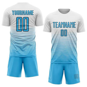 Ensemble d'uniformes de football respirants sur mesure, grande taille, impression par sublimation, maillot de football en polyester, shorts, kit d'équipe, vêtements de sport - Product Image 3