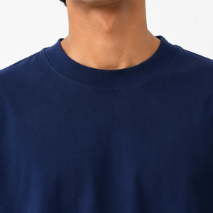 T-shirt Homme Oversize Col Rond Manches Courtes Amples Épaules Tombantes Coupe Décontractée Uni Personnalisable Vente en Gros Coton Jersey Tee Top X - Product Image 3