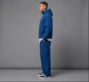 Survêtement streetwear personnalisé, design tendance en nylon de haute qualité, coupe-vent, survêtement pour homme - Product Image 5