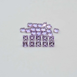 พลอยอเมทิสต์สีชมพูธรรมชาติขนาด4มม. พลอยเจียระไนเหลี่ยมเพชรพลอยกุหลาบคุณภาพสูงพลอยสีม่วง - Product Image 4