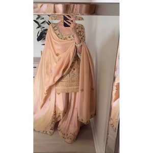 Conjunto de Fiesta de Chifón XL de Diseñador: Top, Pantalón Palazzo y Dupatta, Elegante y con Estilo - Product Image 2