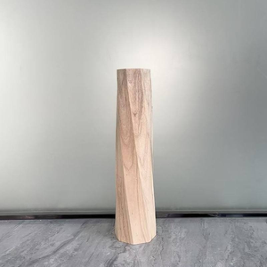 Vase d'art léger en bois massif - Vase à fleurs rétro en bois, ornement de décoration intérieure durable, accessoire de style de vie de niche par MULTI CRAFT - Product Image 5