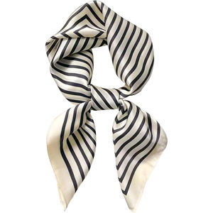 Pañuelo de Seda Cuadrado para Mujer, Pañuelo para la Cabeza, Pañuelo para el Cabello, Pañuelo para el Cuello, Sensación Suave de Satén, Estampado - Product Image 1