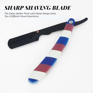 Barber Razor Classic Quality Shaving Razor Folding Safety Razor <b>Edge</b> Barber Razor Stainless Steel Vintage Shaving <b>Tool</b> - Product Image 4