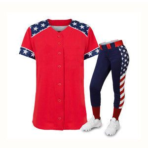 Tenue de sport de softball tendance pour femmes, matière légère et à séchage rapide, jersey et pantalon en tissu doux pour l'entraînement en équipe - Product Image 1
