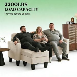 Divano a L per Soggiorno in Crema Bianco - Product Image 2