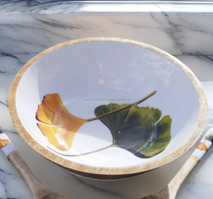 ชามไม้อะคาเซียพิมพ์ลายไม้โบราณชามสลัดและจานสลัดผลิตภัณฑ์ขายดีสำหรับบ้านโรงแรมและร้านอาหาร - Product Image 3