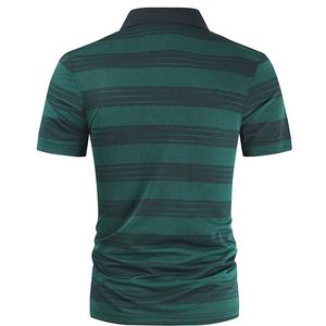 Venta al por mayor 100% algodón logotipo personalizado camisa caída hombro oversize rayas camiseta hombres ropa más tamaño camiseta - Product Image 6