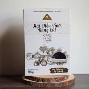 W240 ในกล่องของขวัญกระดาษ - เม็ดมะม่วงหิมพานต์อบออร์แกนิกยี่ห้อเวียดนาม ตงฟู่ จากโรงงานโดยตรง น้ำหนัก 235 กรัม - Product Image 4