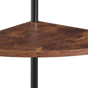 Libreria Angolare a 5 Ripiani con Luci LED, 166 cm di Altezza, Mobile Contenitore Multicolore per Soggiorno - Product Image 2