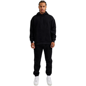 Wholesale Unisex <b>Pullover</b> Hoodie Jogger Pants Tracksuit Set Private Label Casual Sportswear Stylish <b>Men</b> Women Bulk OEM Supplier - Product Image 5