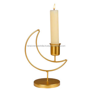 Bougeoir en métal en fer avec motif de lune à prix compétitif, très demandé pour les fêtes de Noël et les événements spéciaux du fournisseur - Product Image 4