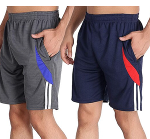 Pantalones cortos de mezclilla para hombre cómodos e informales colección en línea pantalones cortos de mezclilla formales para ropa de verano cintura elástica liso teñido no tejido - Product Image 6