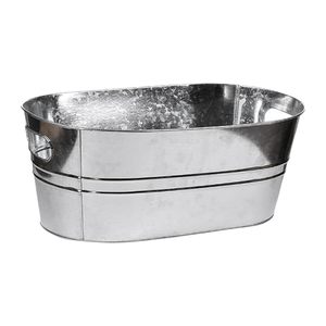 Stainless Steel Beverage Tub Ice Bucket Large Rectangle Drink Chiller Side Handles <b>Beer</b> Wine Soda for Floral Pattern - Product Image 1