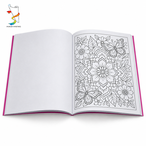 Servizio di Stampa Personalizzata OEM per Libri <span class=keywords><strong>da</strong></span> Colorare per Adulti con <span class=keywords><strong>Disegni</strong></span> Floreali e Mandala, Copertina Morbida, Pagine in Bianco e Nero per Editori - Product Image 2