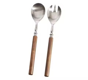 Stylish Metal Salad <b>Server</b> Set Stainless Steel <b>Buffet</b> Utensils for Modern Dining Concepts - Product Image 5