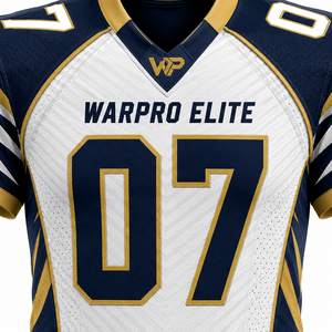 Maillot de football américain WARPRO ELITE pour homme, col en V, sublimé, manches courtes, ajusté, anti-transpiration, toutes saisons - Product Image 5