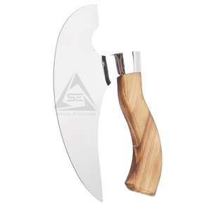 Private Label Best Selling Professional Pizza Cutting <b>Axe</b> <b>Wood</b> Stainless Steel Blade Customizable High Quality Latest Design - Product Image 2