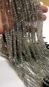 Perles de Labradorite Grise Naturelle de Haute Qualité, Rondes Facettées, 4,5-5 mm, Longueur de Fil de 13 Pouces - Product Image 3