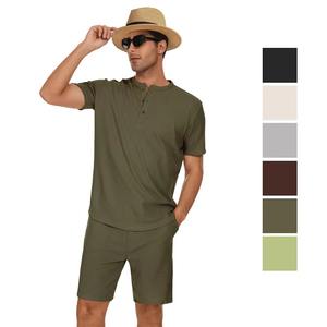 Venta al por Mayor de Shorts de Playa de Verano de 2 Piezas, de Secado Rápido, Tejido de Poliéster/Algodón, Sin Costuras, para Hombre, Ropa Casual de Vacaciones - Product Image 1