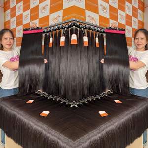 Extensiones de cabello humano recto de hueso estirado doble de trama alineada con cutícula más vendida Paquetes vietnamitas crudos en todo el mundo - Product Image 4