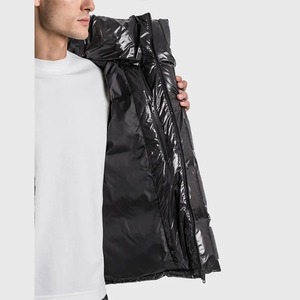 2026 Wholesale High Quality Men's Puffer <b>Jacket</b> Streetwear Style Breathable Windproof Custom Shiny Nylon Men's Winter <b>Jacket</b> - Product Image 3