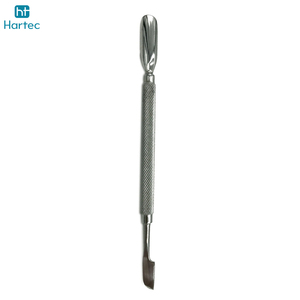 High-Performance Cuticle Nail Pusher Textured Classic Quality Dual Ended Design Curved Pusher And Scraper For Personal Care - Product Image 2