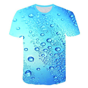 Camiseta de Manga Corta para Hombre con Estampado Geométrico, Corte Ajustado, Cuello Redondo, Impresión Digital, Ropa Casual, Transpirable, Tejido de Poliéster - Product Image 4