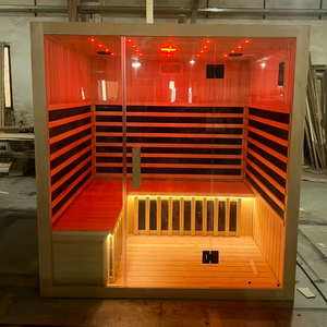 Salle de sauna infrarouge pour 2 personnes, <span class=keywords><strong>bois</strong></span> de pruche canadien, sauna infrarouge lointain <span class=keywords><strong>extérieur</strong></span>, <span class=keywords><strong>hammam</strong></span>, design moderne, construction en <span class=keywords><strong>bois</strong></span> massif - Product Image 6