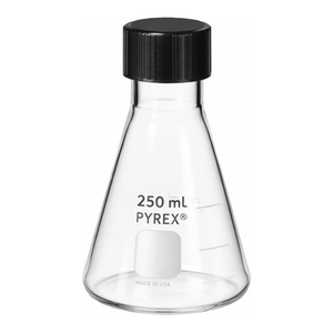 ขวดเออร์เลนเมเยอร์แก้วโบโรซิลิเกต PYREX ขนาด 1000 มล. พร้อมฝาฟีนอลิก สำหรับการเพาะเลี้ยงและการผสม - Product Image 1