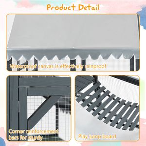 Cuccia per Gatti da Esterno Extra Spaziosa da 110 Pollici, Lussuosa e Resistente alle Intemperie, con Rampa per Arrampicata e Letto a Capsula per Gatti da Esterno - Product Image 3