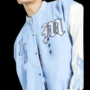 Chaquetas Varsity Holgadas de Diseño Moderno con Parches de Chenilla, Chaquetas Bomber Universitarias con Letras, Chaquetas de Béisbol para Hombre, Chaqueta Varsity Masculina - Product Image 2