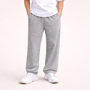 Pantalones de chándal de forro polar personalizados, de pierna ancha, holgados, elásticos, apilados, al por mayor - Product Image 5