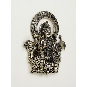 Superfine 9 \ "déesse Gajalakshmi bois encadré sculpture en laiton tenture murale Statue - Product Image 3