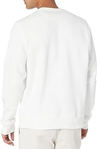 Sudadera blanca de hombre con cremallera corta, corte holgado, de poliéster tejido, cuello alto, informal, para primavera, garantía comercial, 2 piezas - Product Image 5
