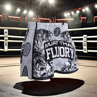 Shorts d'entraînement de Muay Thai et de MMA en soie et satin unisexe pour adultes avec logo personnalisé - Vêtements de sport d'arts martiaux