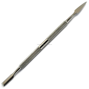 Empujador de Cutículas de Doble Punta de Acero Inoxidable Quirúrgico de Precisión Mundial con Empuñadura Moleteada, Herramienta de Manicura y Pedicura, Color Plata, Caja de Calidad - Product Image 4