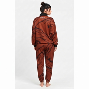 Conjunto Deportivo Moderno para Mujer, Chaqueta con Cierre Completo Sublimada Personalizada, Ropa de Invierno 2026, Transpirable, 100% Poliéster, Dos Piezas - Product Image 4