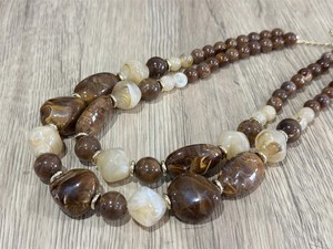New Fashionable Exaggerated Double Color Bead Multi-Layer <b>Stacked</b> Gold Plated Women's Party Personalized Alien Resin Crafts - Product Image 5