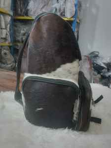 Sac à dos professionnel en cuir de vachette pleine fleur avec fourrure, pour ordinateur portable, sac à dos d'affaires en cuir véritable, étiquette OEM LHBP-0243 - Product Image 5