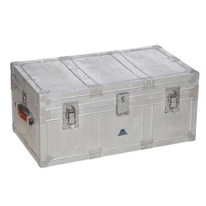Heavy metal <b>caddy</b> Metal Storage Box Rectangular Hinged Lid Industrial Design With Handles 1 Layer Trunks - Product Image 1